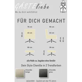 Jockenhöfer Relaxsessel Hawaii Chenille 76 x 98 x 90 cm Beige mit Hocker