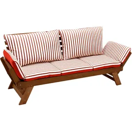 DEGAMO Tirol Liegesofa eukalyptus geölt/rot