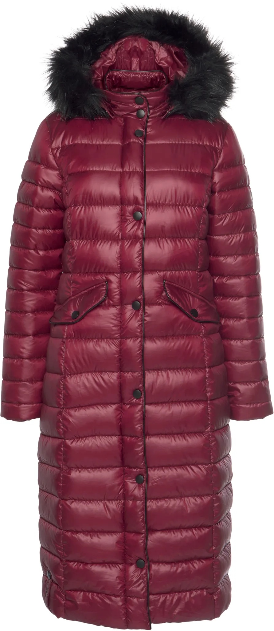 Steppjacke ALPENBLITZ "Schneegeflüster" Gr. 36, rot (bordeau x (wintermantel aus nachhaltigem material)) Damen Jacken Lange
