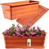 Kadax Blumenkasten mit Untersetzer, Terracotta, 40 cm - KADAX