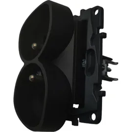 Legrand Doppelsteckdose mit Erdung 2x 2P+E schwarz 1 St.