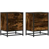 vidaXL Nachtschrank 2 Stk. 40 x 31 x 50 cm Braun