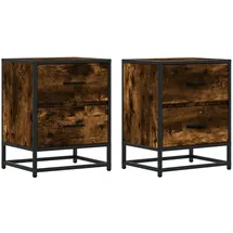 vidaXL Nachtschrank 2 Stk. 40 x 31 x 50 cm Braun