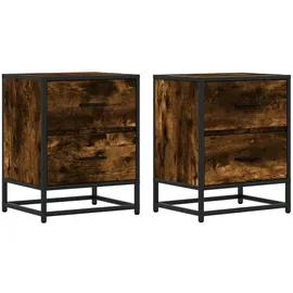 vidaXL Nachtschrank 2 Stk. 40 x 31 x 50 cm Braun