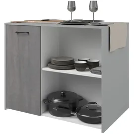 Parisot Buffet und Beistellschrank/Insel, 2 Stk. tlg., weiß