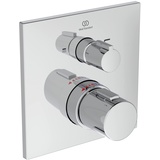 Ideal Standard Ceratherm C100 Badethermostat Unterputz, Wannenarmatur mit Temperatursperre bei 40° C, Thermostat für die Badewanne, Chrom