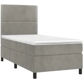 vidaXL Boxspringbett 100 x 200 cm Hellgrau