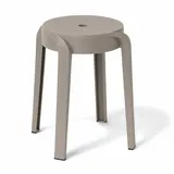 Mojawo Hocker Kunststoff 34 x 45 x 34 cm Taupe