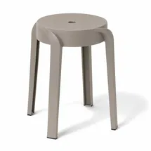 Mojawo Hocker Kunststoff 34 x 45 x 34 cm Taupe