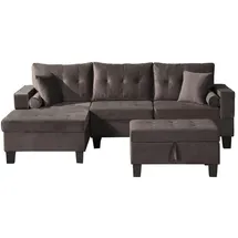 Home Deluxe Sofa ROM - versch. Farben - Braun