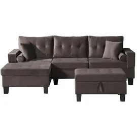Home Deluxe Sofa ROM - versch. Farben - Braun