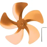 Ofenventilator Mit 5 Flügeln Aus Aluminiumlegierung, Verbesserte Warmluftzirkulation, Goldfarbenes Kaminventilator-zubehör