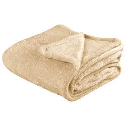 Kuscheldecke NAMDU 125 x 150 cm Sandbeige