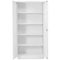 Proregal Stahlschrank, Weiß, Metall, Rechteckig, 92x195x60 cm, Arbeitszimmer, Aktenschränke