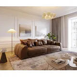 DeLife Violetta 310x135 cm Braun Antik Optik mit Kissen