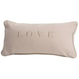 räder Kissen Peace Love 33 x 17 cm Beige