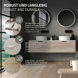 ML-Design PVC Bodenbelag Click Vinyl-dielen, 122x18cm 6,16m Eiche Braun Holzoptik, wasserfest,