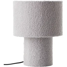 Brilliant Tischleuchte Teddy, ohne Leuchtmittel, flauschiger Teddystoff, 30 x 23 cm, E27, Textil grau