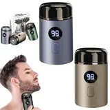 Neuester Tragbarer Elektrischer Mini-rasierer, Sopami Mini Rasierer, Capsule Razor,Sopami Mini Shaver,USB Waschbarer Reise-Nass-Trockenrasierer für Damen Herren (Gold+Blau)