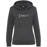bench. loungewear Kapuzensweatshirt Meliert Anthrazit 32/34