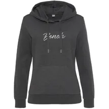 bench. loungewear Kapuzensweatshirt Meliert Anthrazit 32/34