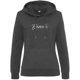 bench. loungewear Kapuzensweatshirt Meliert Anthrazit 32/34
