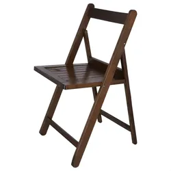 WellHome - Stuhl NORTE aus Buchenholz, Nussbaum-Finish 43x47x79 cm