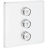 Grohe Grohtherm Smartcontrol 3-fach Unterputzventil, Wandrosette moon white, eckig, UP-Ventil