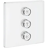 Grohe Grohtherm Smartcontrol 3-fach Unterputzventil, Wandrosette moon white, eckig, UP-Ventil
