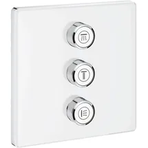 Grohe Grohtherm Smartcontrol 3-fach Unterputzventil, Wandrosette moon white, eckig, UP-Ventil