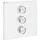 Grohe Grohtherm Smartcontrol 3-fach Unterputzventil, Wandrosette moon white, eckig, UP-Ventil