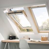 VELUX Dachfenster GGL 3067 Schwingfenster Holz klar lack ENERGIE Wärmedämmung, 55x98 cm (CK04)