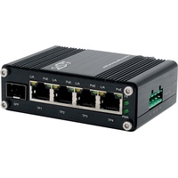 Exsys Industrial Ethernet PoE+ Switch 4x 1 Gbit/s -