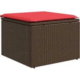 vidaXL Gartensofa-Set mit Kissen, braun, Polyrattan