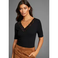 LAURA SCOTT V-Shirt in schwarz, | Gr. 40,