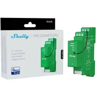 Shelly Wave Pro Dimmer 2PM - Professioneller Z-Wave 2-Kanal-DIN-Hutschienen-Smart-Dimmer