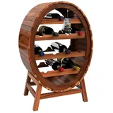 CASARIA Weinregal 12 Flaschen 90 x 50 x 30 cm Braun