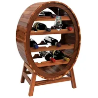 CASARIA Weinregal 12 Flaschen 90 x 50 x 30 cm Braun