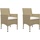 vidaXL Bistroset 3-tlg. beige