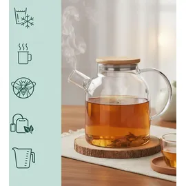 Relaxdays Teekanne Glas 1,8 l