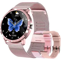 SGDDFIT Smartwatch (2,7 cm, android ios), Damen Smartwatch mit 22 Sportmodi, Herzfrequenzmessung rosa