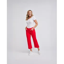 wonderjeans 7/8-Jeans WONDERJEANS, Damen, Gr. 38, Länge 26, rot, Denim/Jeans, Obermaterial: 88% Baumwolle, 10% Polyester, 2% Elasthan, straight fit 7/8-Länge, Jeans, Figurschmeichelnder WonderStretch