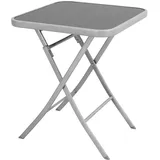 Trendline Glastisch Terni 60 x 60 x 71 cm, quadratisch, silber, grau