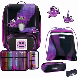 Scout Genius Movie Star Pink Pixel Schulrucksack