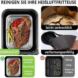 xylota 6-tlg. Auflaufform Set für Airfryer AF400EU/AF451EU/AF500EU Silber
