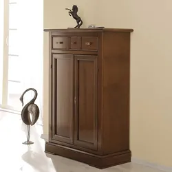 Vertiko Vertiko Schrank mit Drehtüren und Metallgriffen
