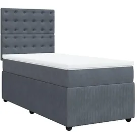 vidaXL Boxspringbett 140 x 200 cm Dunkelgrau