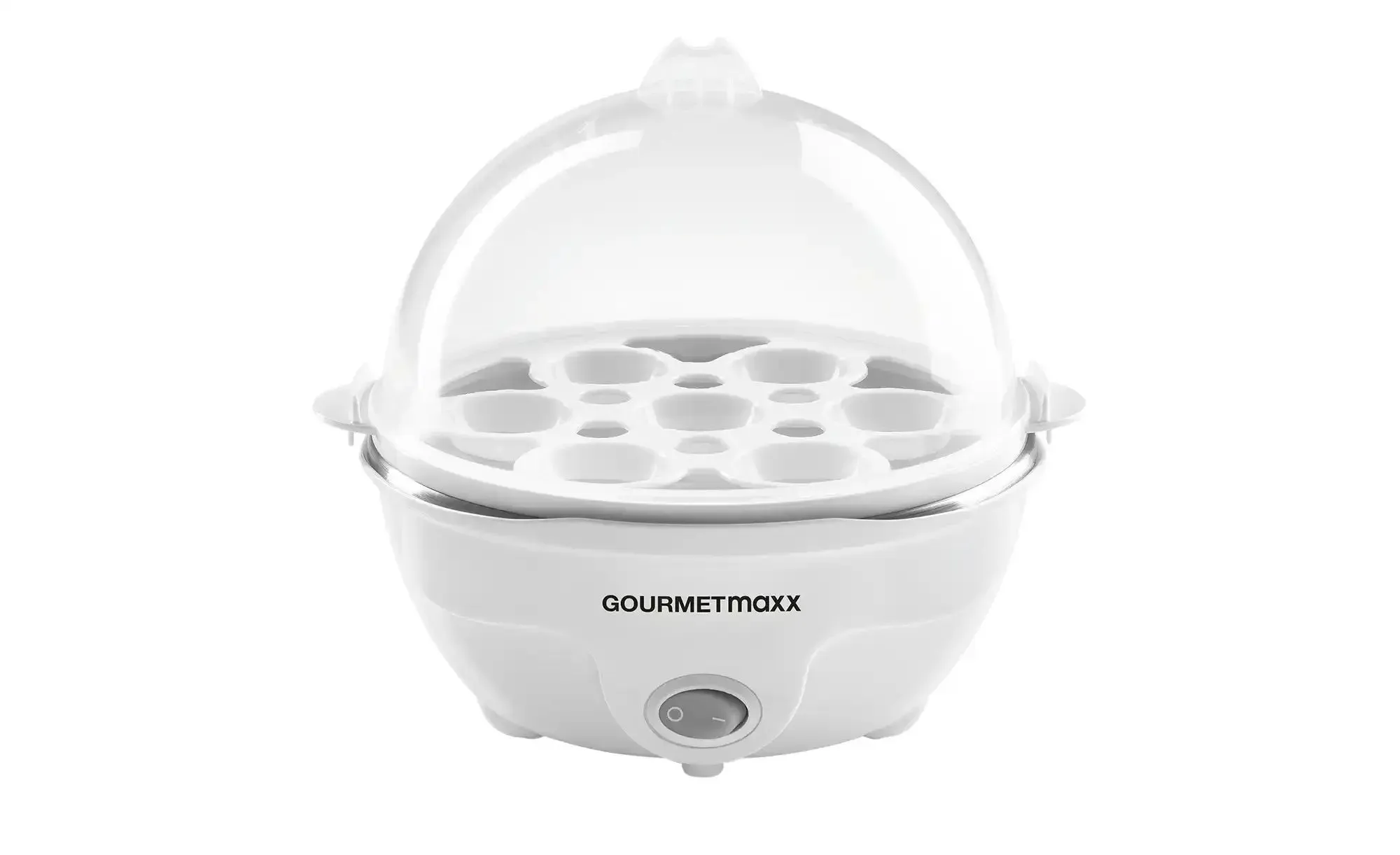 GourmetMaxx Eierkocher  13760 , weiß , Kunststoff,Metall , Maße (cm): H: 17  Ø: 16.8