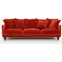 AM.PM Sofa Lazare, Samt Zinnoberrot 4-Sitzer