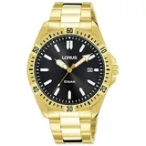 Lorus - Armbanduhr RG835CX9 - Herren Uhr - Wasserdicht - Analog - Mit Kunststoffband - Gold - Goldfarben/Schwarz